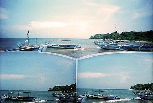 Perahu-perahu nelayan yang tertambat.