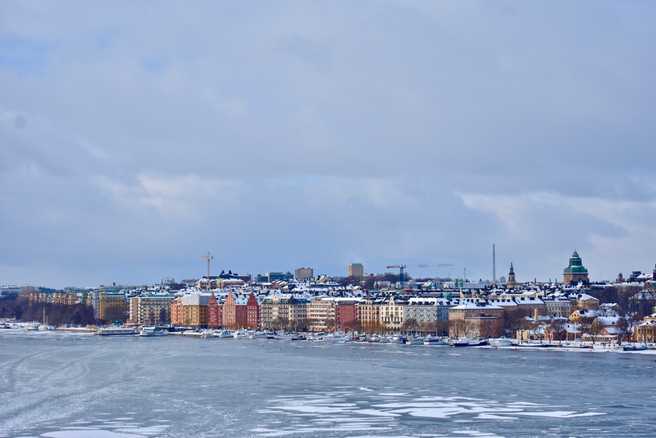 Kungsholmen dilihat dari Monteliusvägen.